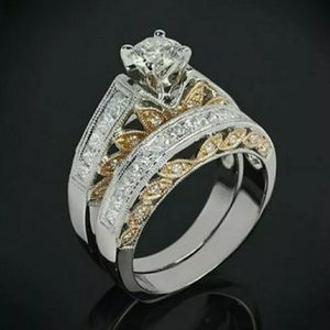 Vintage Milgrain Engagement/Wedding Set